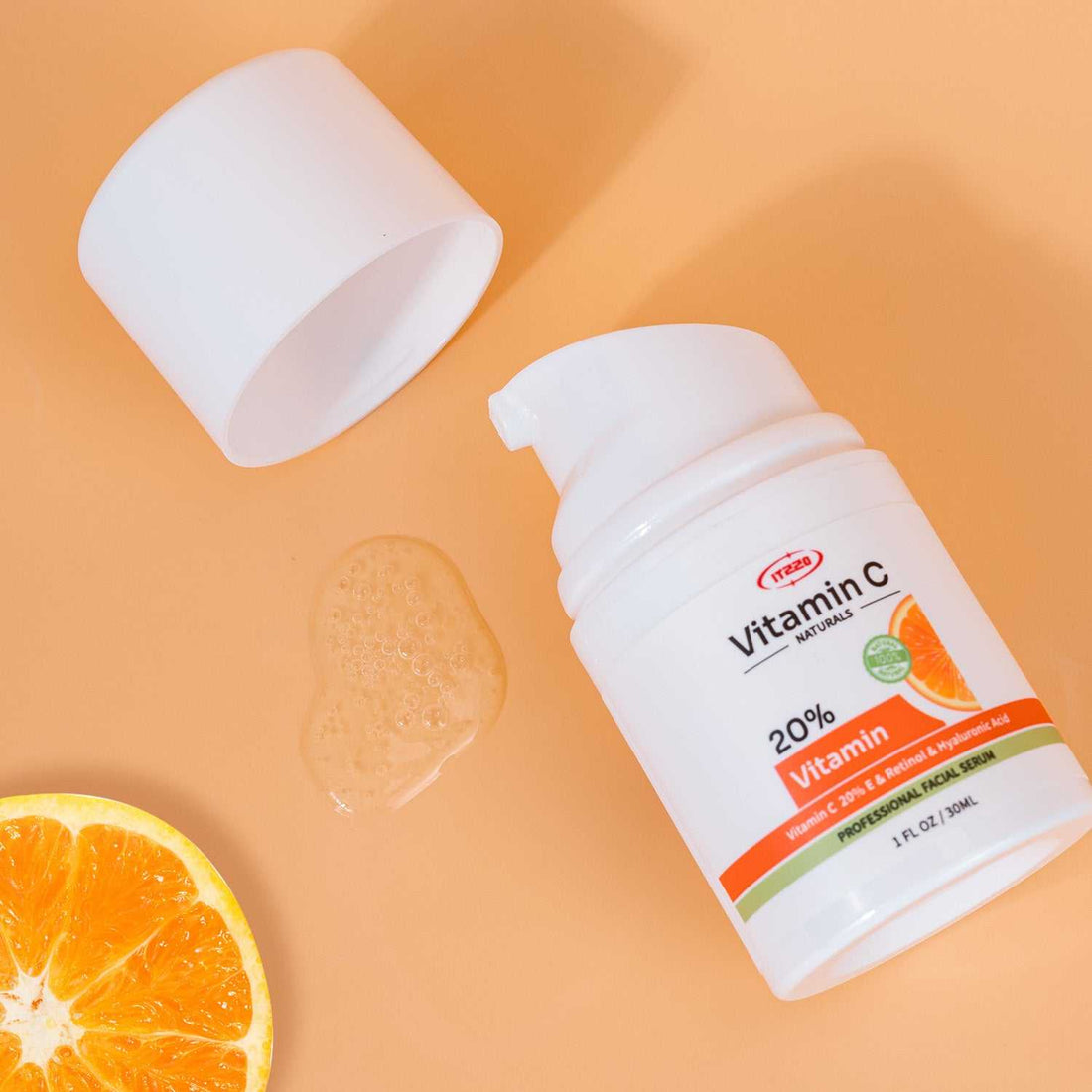 ITZZO New Vitamin C Face Serum with Hyaluronic Acid - Anti Aging Serum - Retinol, Niacinamide & Salicylic Acid