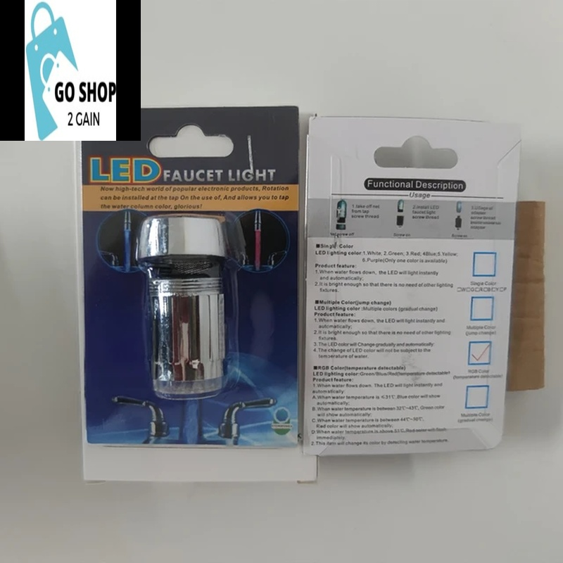 LED Temperature Sensitive Faucet Water Saving Kitchen Bathroom Sensor 7 Color Change Faucet Head Aerator Tap Nozzle Shower
