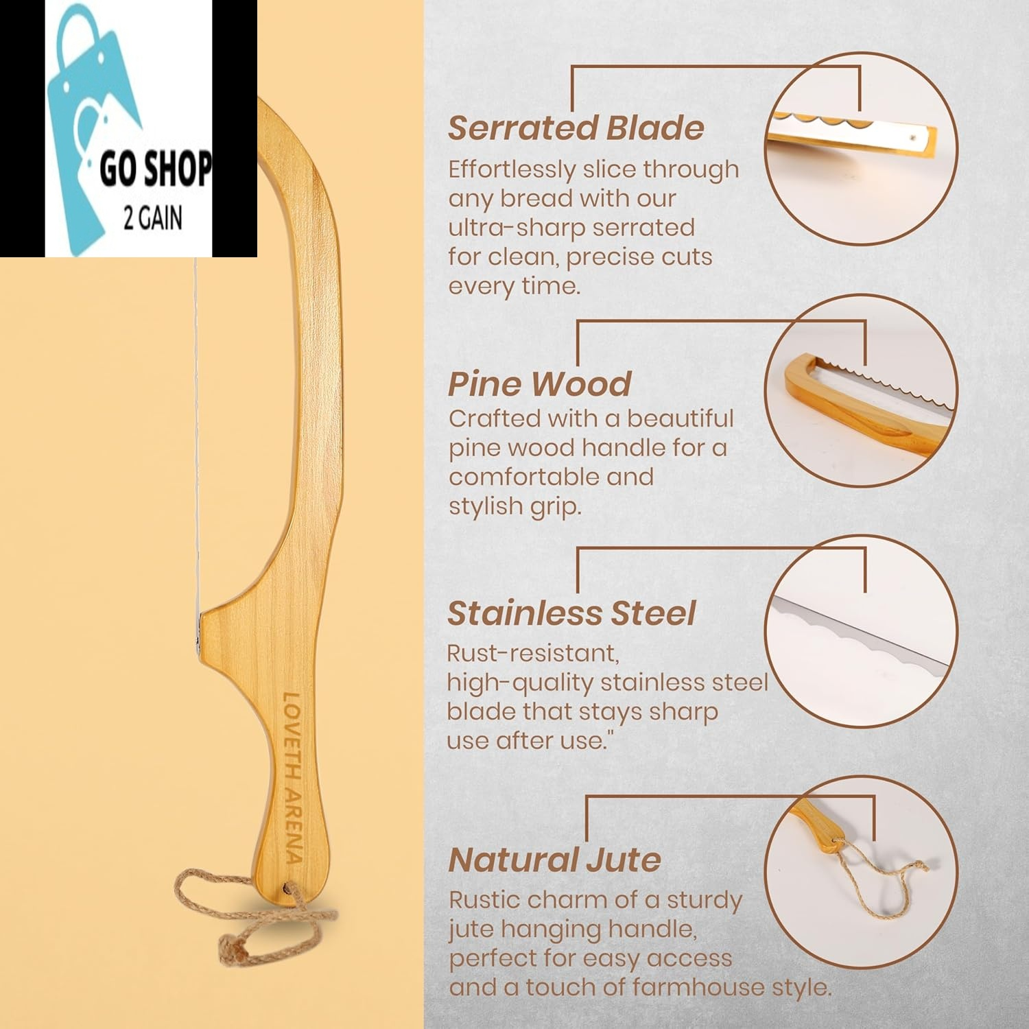 Ultimate Bread Slicer - Precision Bread Knife for Homemade Bread, Efficient Sourdough Bread Slicer and Bread Cutter, Loaf Cutter, Perfect for Bread Slicing