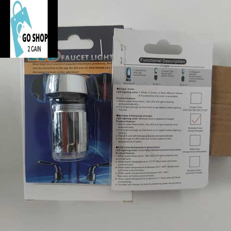 LED Temperature Sensitive Faucet Water Saving Kitchen Bathroom Sensor 7 Color Change Faucet Head Aerator Tap Nozzle Shower