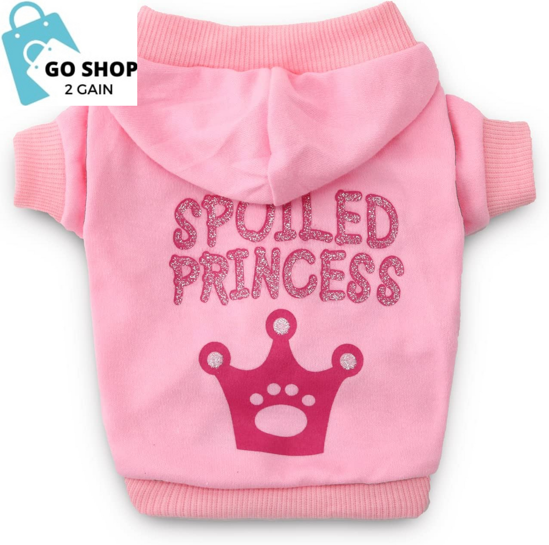 Droolingdog Princess Girl Dog Sweatshirts Puppy Hoodie Girls Dog Hoodies Crown Girl Dog Clothes Small Dog Girl Clothes