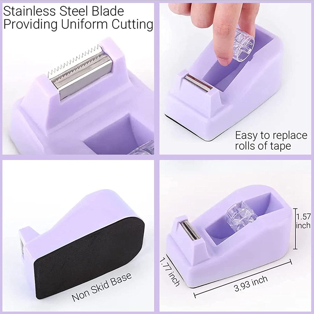 Office Supplies Set, Desk Organizers and Accessories Kit with Staple Remover, Stapler, Tape Dispenser, Staples, Clips, Scissor and Tabs for Office Clerks