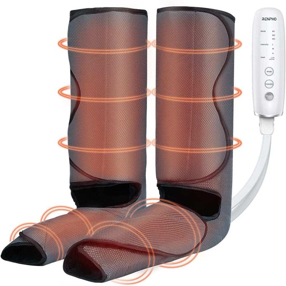 Foot and Leg Massager with Heat, 3 Modes 3 Intensities for Home/Office