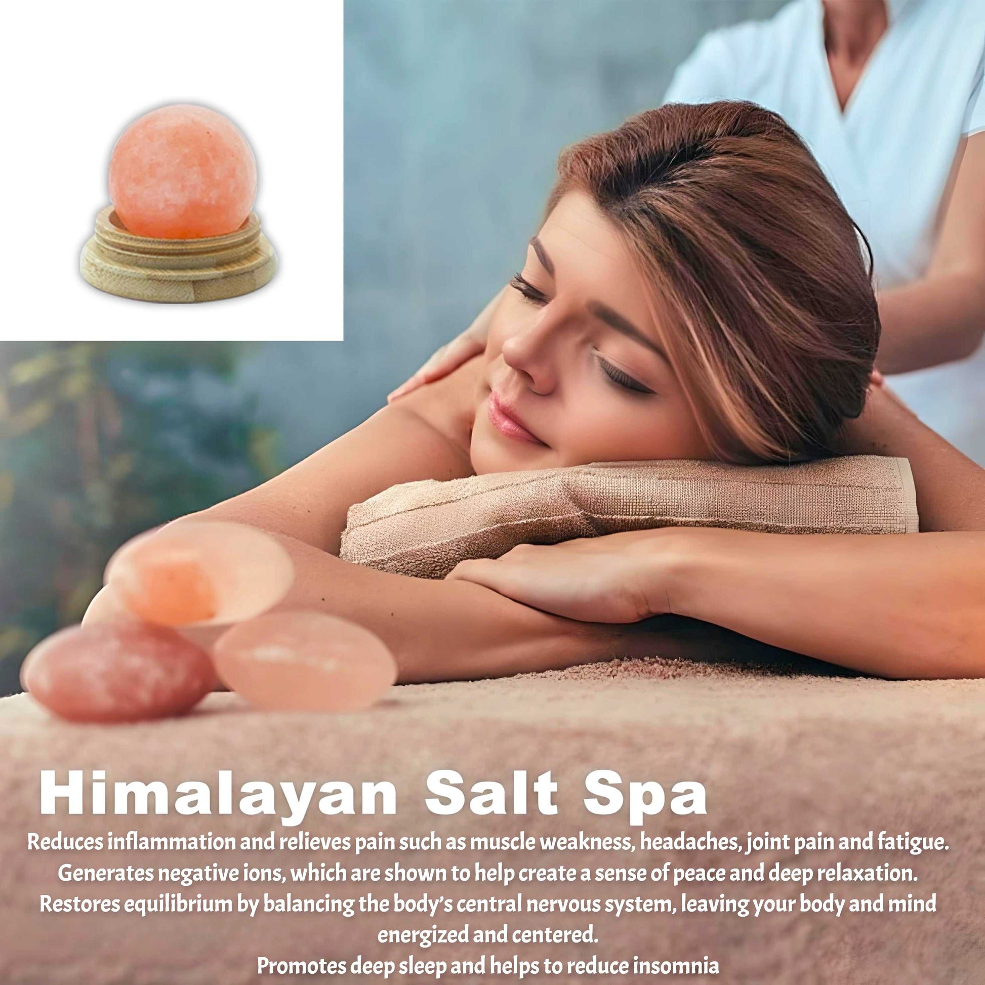 Himalayan Salt Massage Rollerball | Himalayan Pink Salt | Spa Day | Self Care | Skin Care | Eco Friendly | Bamboo Casing