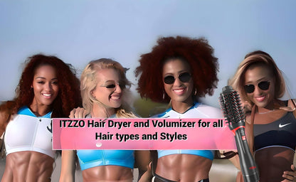Hair Dryer Brush Blow Dryer, 4 in 1 Fast Drying Hair Styler Volumizer with Negative Ionic &amp; Ceramic Barrel for All Hair Types, Hair Brush Blow Dryer &amp; Hot Air Straightener, Multi-Temperature Setting
