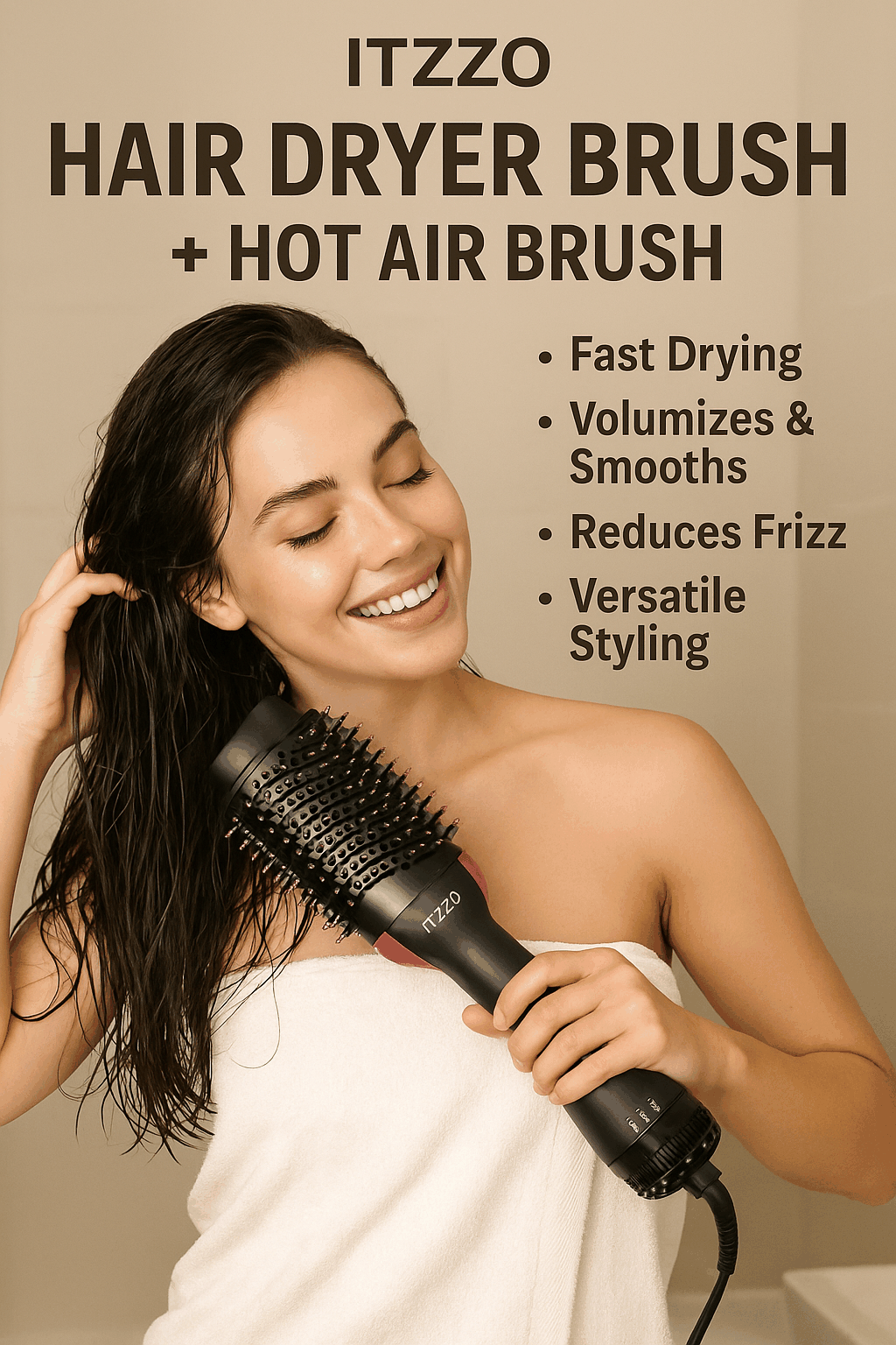 ITZZO® 4-in-1 Hair Dryer Brush &amp; Volumizer
