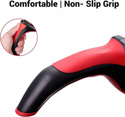 Knife Sharpeners for Kitchen Knives and Scissors– Tungsten Steel 4 In1 Kitchen Knife Sharpener – Ergonomic and Easy to Use Knife and Scissors Sharpening Kit with 4 Stage Sharpening Slots Black Red