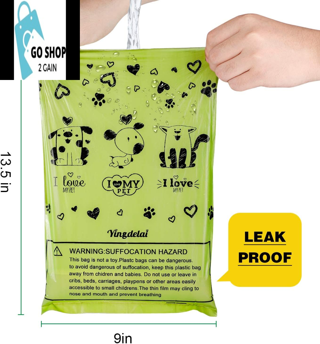 Biodegradable Dog Poop Bags: 720 Bags Extra Thick Strong Leak Proof Dog Waste Bags for Dogs with 1 Dispenser (4 Mixed Colors Green Blue Yellow Pink) -Scented