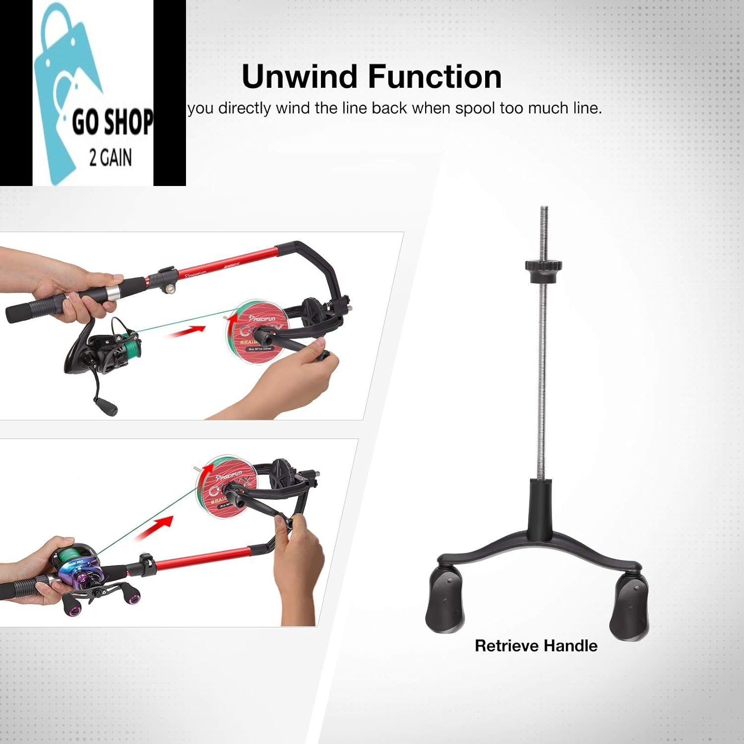 Speed X Fishing Line Winder with Unwinding - Spooling Station for Spinning, Cast, and Spincast Reels