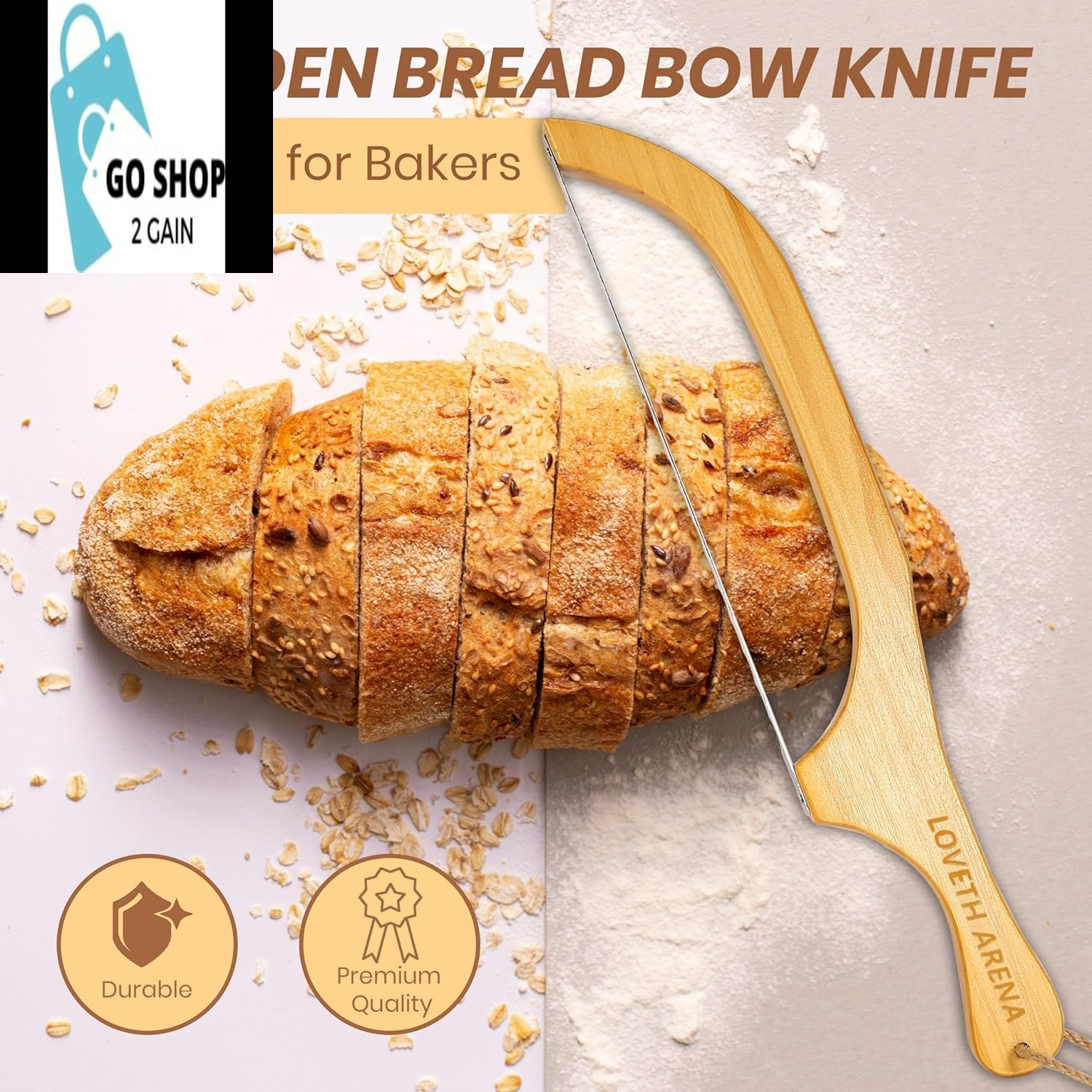 Ultimate Bread Slicer - Precision Bread Knife for Homemade Bread, Efficient Sourdough Bread Slicer and Bread Cutter, Loaf Cutter, Perfect for Bread Slicing 