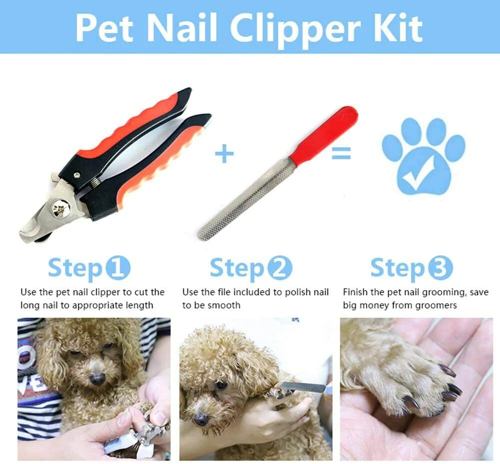 Dog Nail Clippers and Trimmer with Safety Guard Razor Sharp Blades Pet Grooming