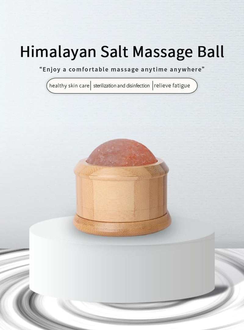 Bamboo Massage Salt Rollerball | Himalayan Pink Salt | Spa Day | Self Care | Skin Care | Eco Friendly | Plastic Free
