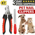 Dog Nail Clippers and Trimmer with Safety Guard Razor Sharp Blades Pet Grooming