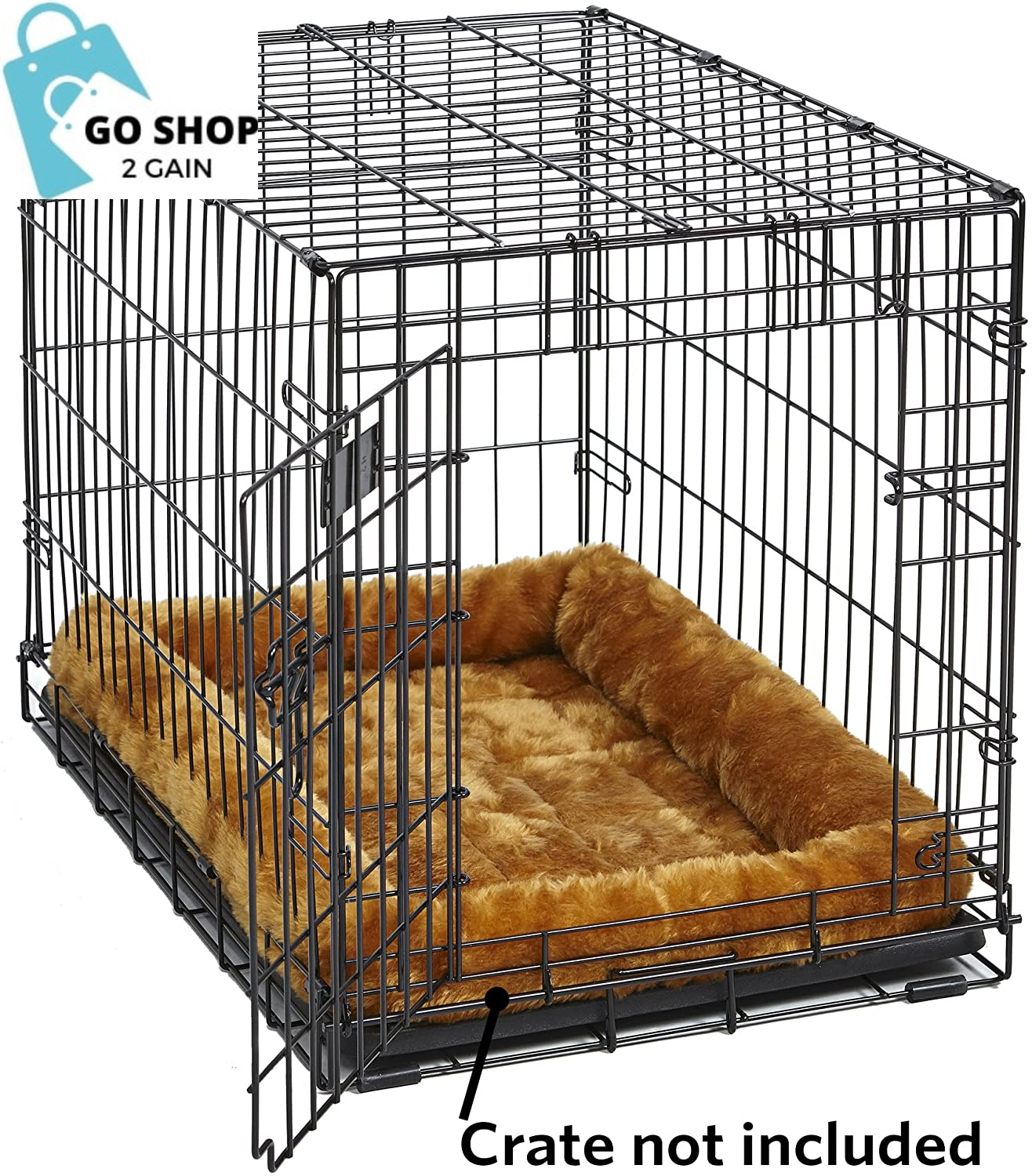 Bolster Dog Bed 18L-Inch Cinnamon Dog Bed or Cat Bed W/ Comfortable Bolster | Ideal for &quot;Toy&quot; Dog Breeds &amp; Fits an 18-Inch Dog Crate | Easy Maintenance Machine Wash &amp; Dry