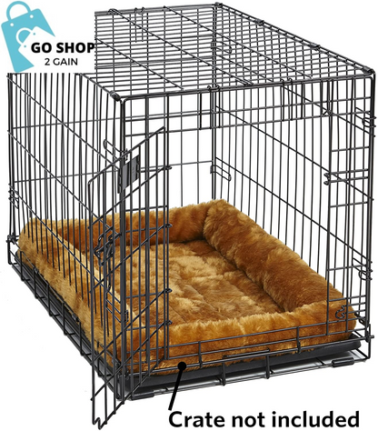 Bolster Dog Bed 18L-Inch Cinnamon Dog Bed or Cat Bed W/ Comfortable Bolster | Ideal for &quot;Toy&quot; Dog Breeds &amp; Fits an 18-Inch Dog Crate | Easy Maintenance Machine Wash &amp; Dry