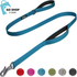 Fida 5 FT Heavy Duty Dog Leash with 2 Comfortable Padded Handles, Traffic Handle & Advanced Easy Snap Hook, Reflective Walking Lead for Large, Medium & Small Breed Dogs, Blue