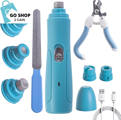 Professional Pet Dog Nail Grinder with High Speed 3 Ports 2 Sleeve Fits Different Pets. - the Dog Nail Clipper Best and Cat Small and Large. - Pet Grooming Kit Portable - Dog Supplies - Cat Products